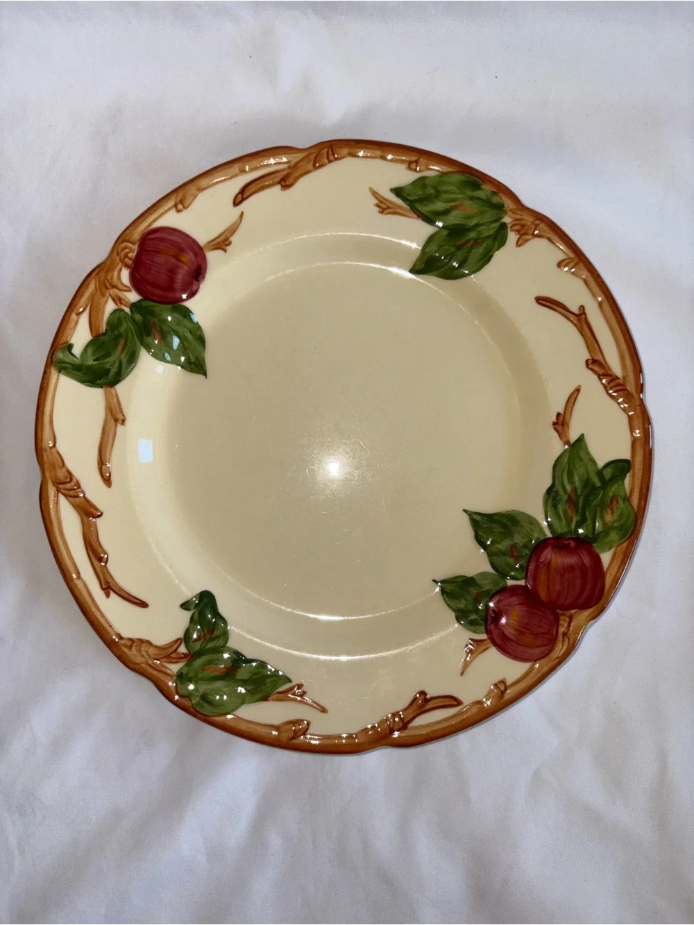 Franciscan Apple Dinner Plates Set of 4 Vintage 10.5” Hand Painted USA - As Is